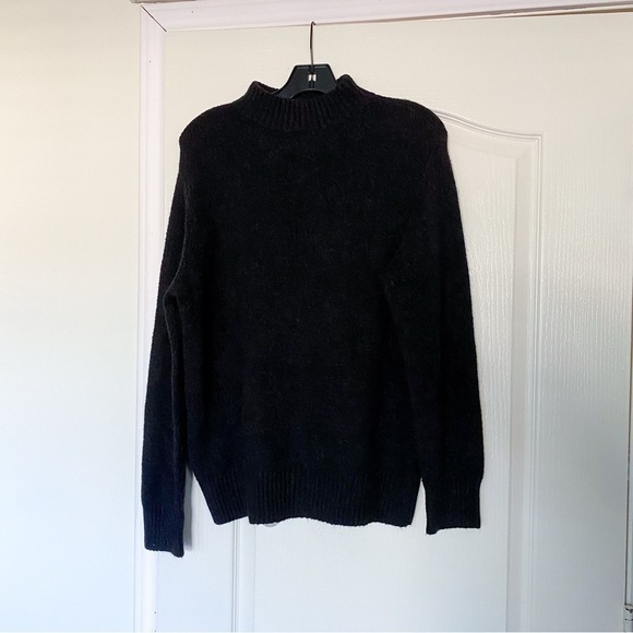 Jenni Kayne Sweater Oversized Cotton Ribbed Knit Alpaca Wool Charcoal XXS EUC - Picture 2 of 11